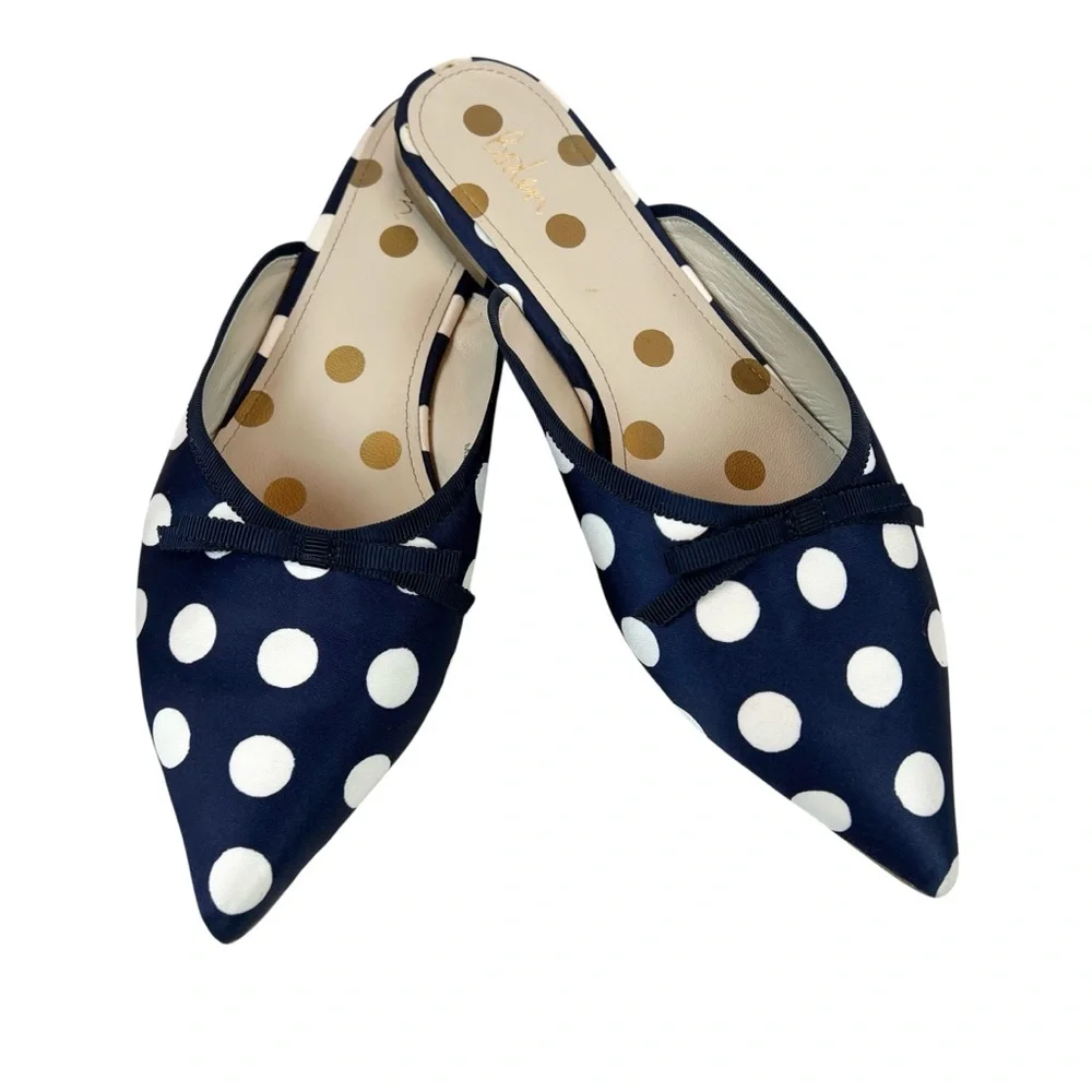 Boden Polka Dot Pointed Toe Slip On Flats - Picture 8 of 12